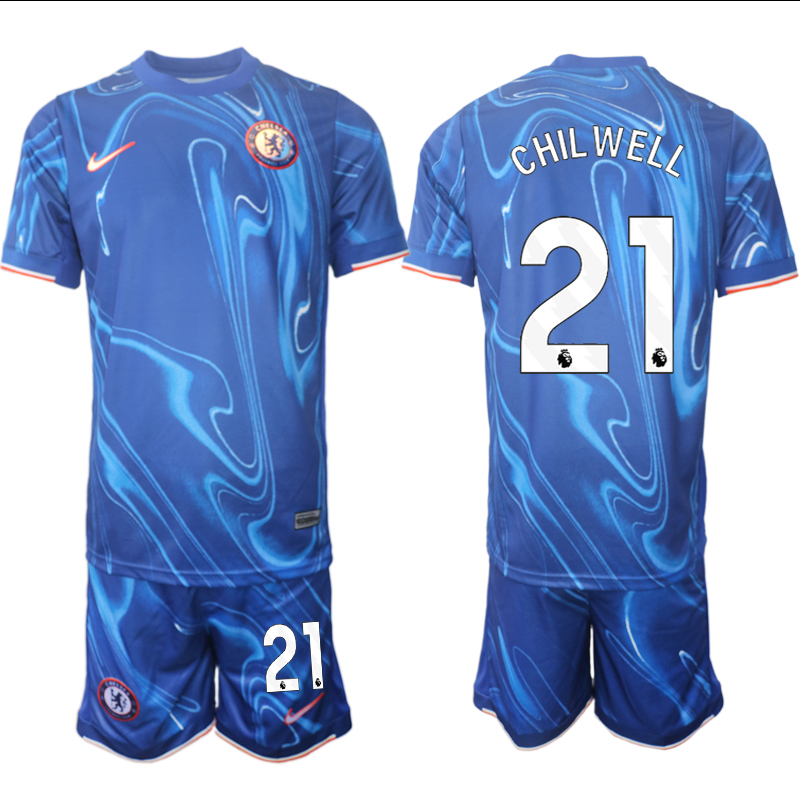 Men 2024-2025 Club Chelsea home Blue 21 Soccer Jersey